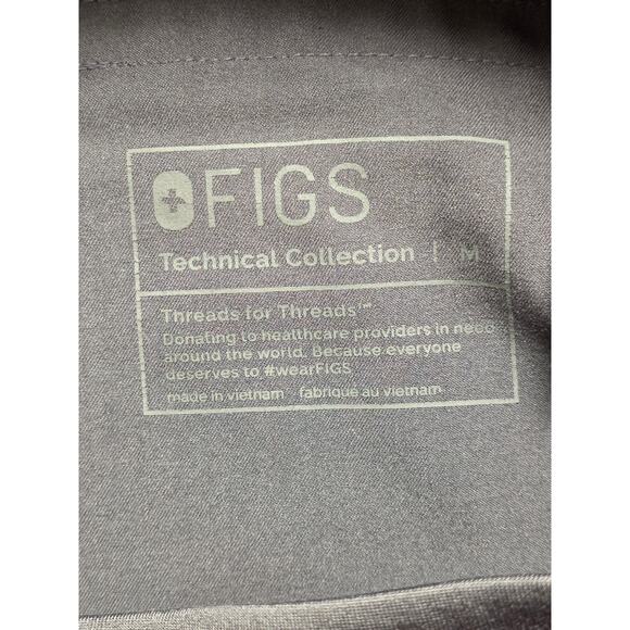 Figs Womens Charcoal Scrub Pants Size Medium High Waist Straight Leg Pockets - Picture 8 of 9